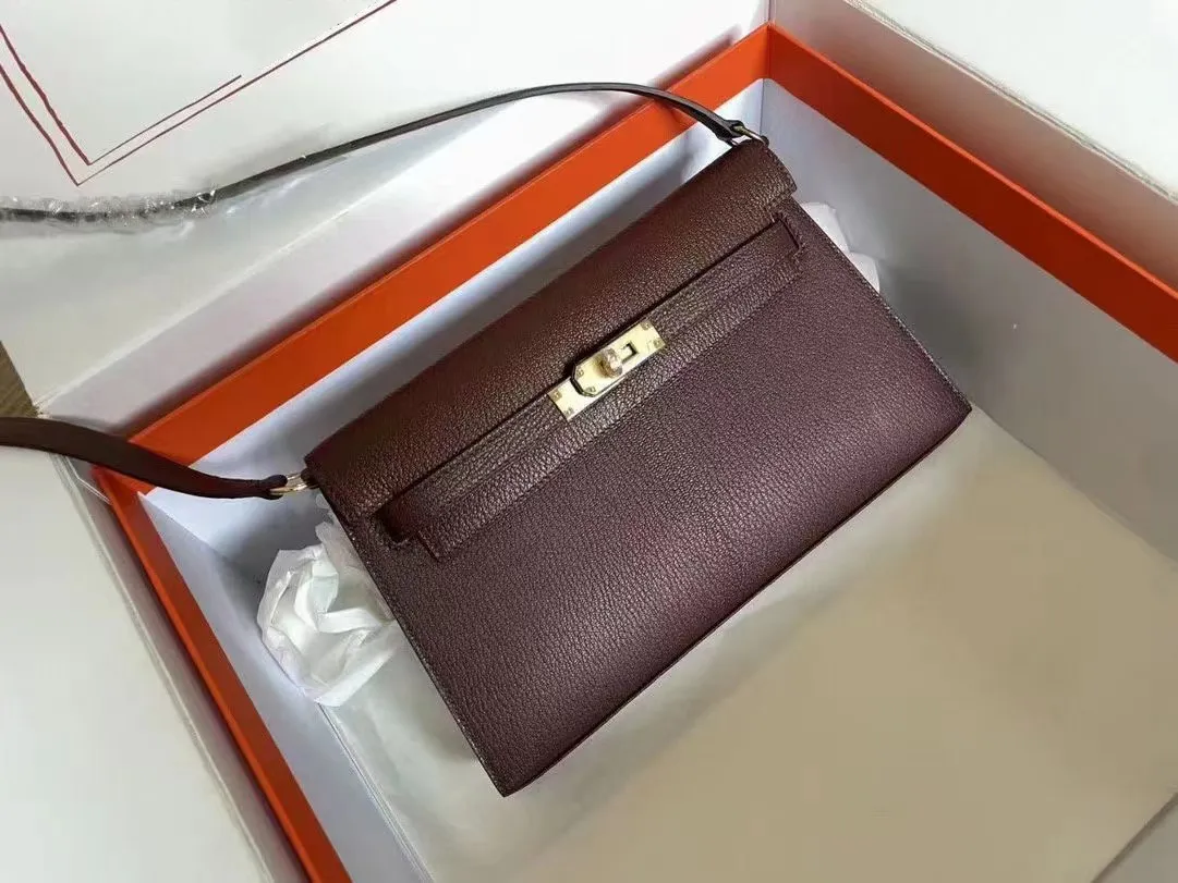 10A Hand sewn with wax thread shoulder bag designer bag crossbodybag messenger bags Fashion bags Handbag luxurys handbags Leather Elan goatskin 27cm with box