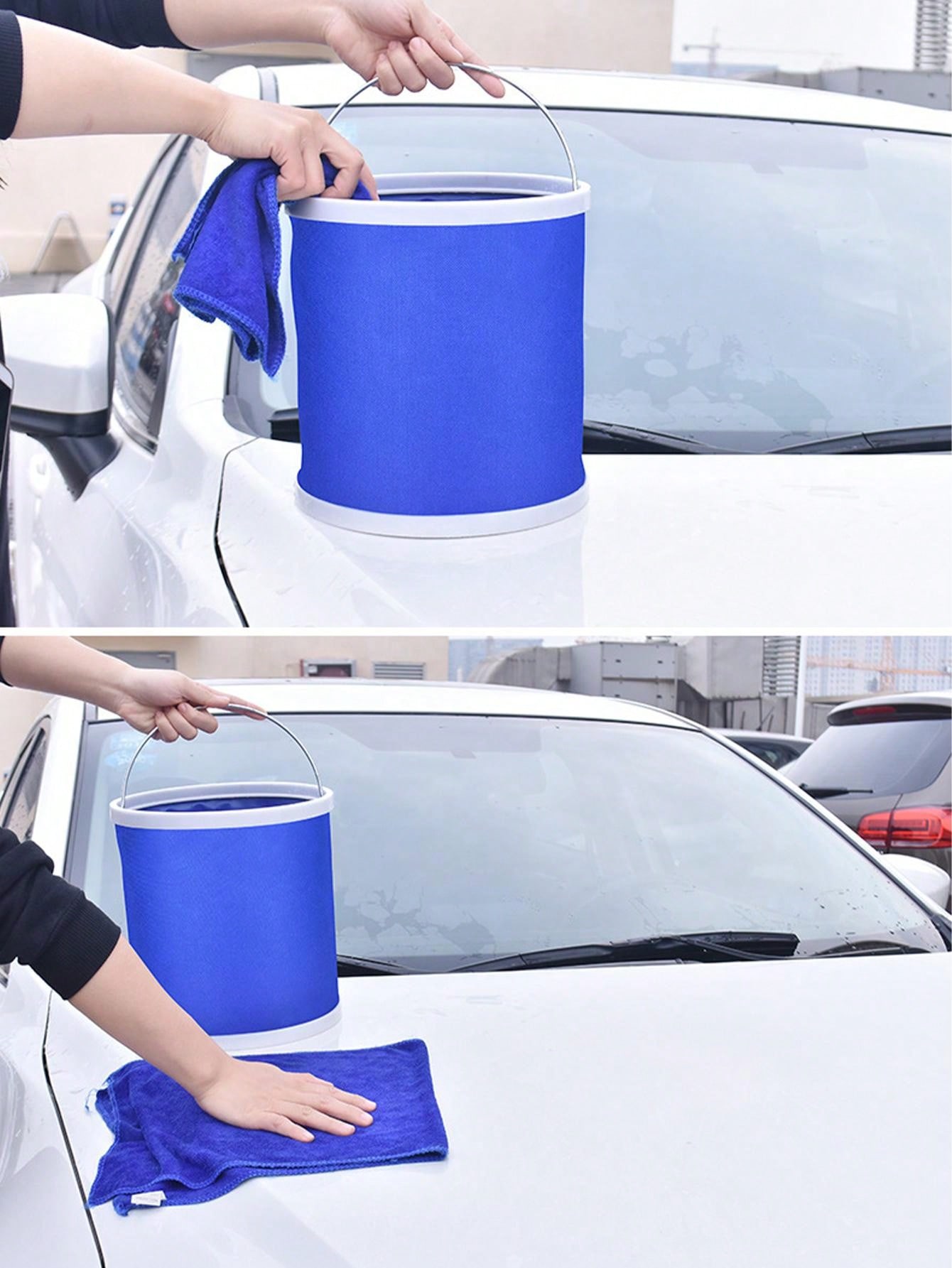 1pcs Car Folding Bucket Retractable Bucket Car Portable Car Wash Special Bucket Outdoor Travel Fishing Retractable Bucket
