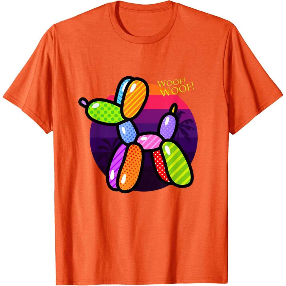 T shirt Mens Poodle Dog Balloon Animal Illustration Graphic Designs T-Shirt shirts tshirt graphic tee Casual tops summer clothes Short sleeve Free shi
