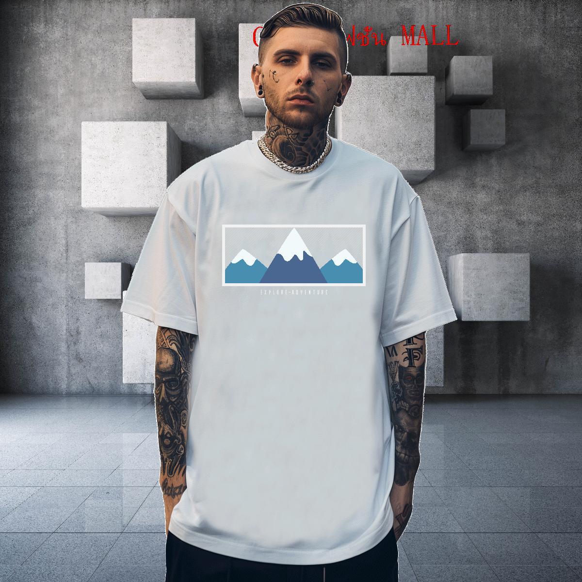 Soft Tshirt for Man Woman 100% Cotton 230g Outdoor mountains Anime Crew Neck Classic Casual Mens T Shirts Clothings