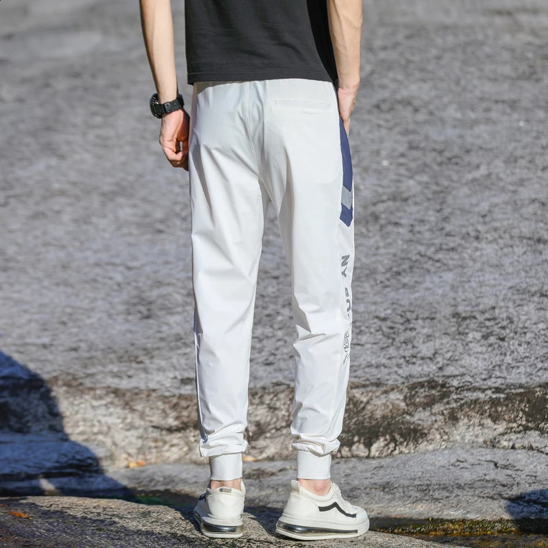 Fashion Printed Sports Pants Mens Summer Thin Waterproof Anti-Moisture Quick-Drying Breathable Elastic Casual Climbing Pants 240805