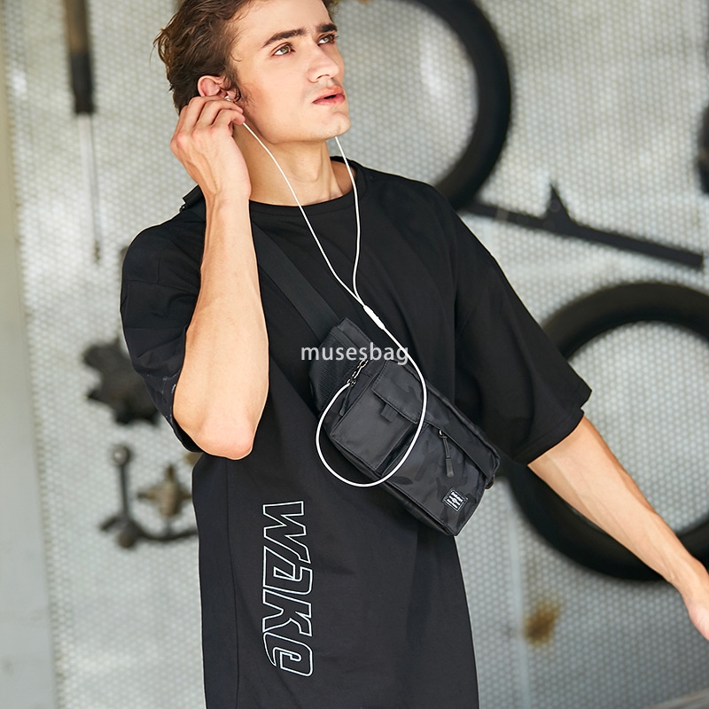 Fashionable waist pack crossbody bag Male camo chest bag casual single shoulder bag outdoor sports bag Dead fly bag mobile phone bag crossbody bag
