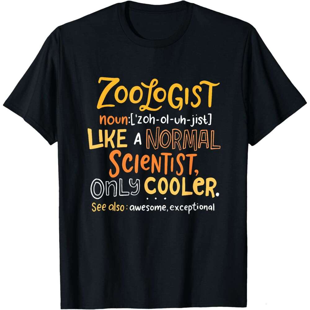 T shirt Mens Awesome Zoologist Definition Funny Zoology Science T-Shirt shirts tshirt graphic tee Casual tops summer clothes Short sleeve Free shippin