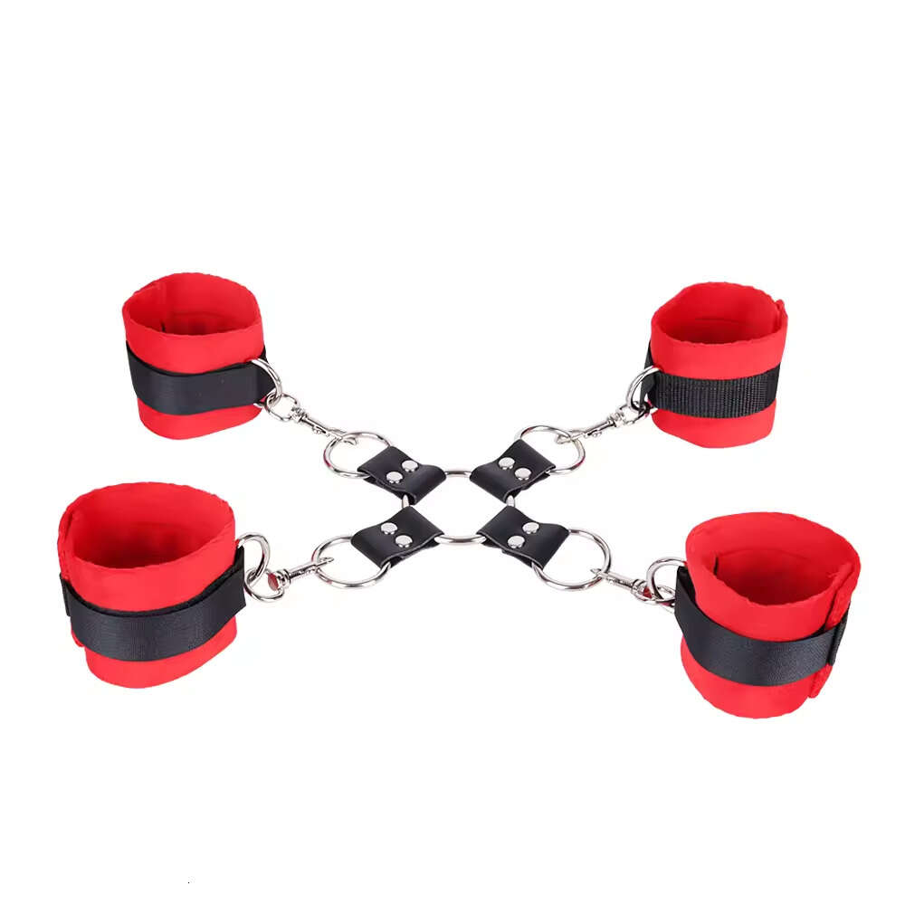 Wiseu Sex Bondage BDSM Kit bed Restraints Set Sex Toys with Hand & Ankle Cuff Bondage Collection & Blindfold & Tickler