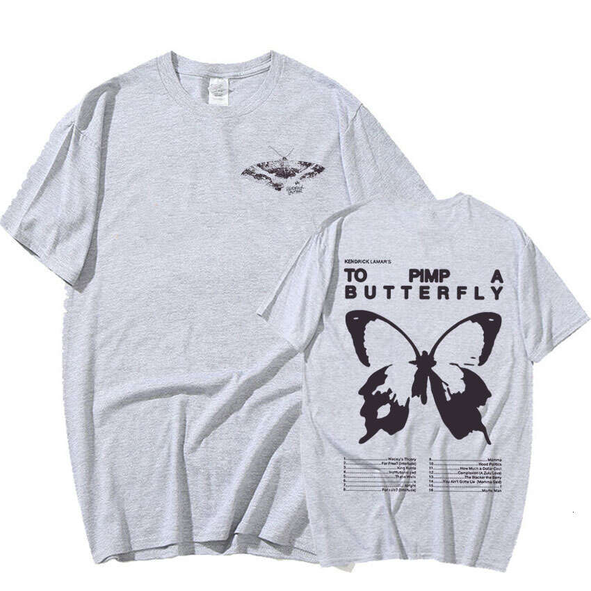 Lamar Kendrick To Pimp A Butterfly Graphic Tee Shirt Men's Rapper Hip Hop Trend Streetwear T-shirt Unisex Cotton Oversized Tees s