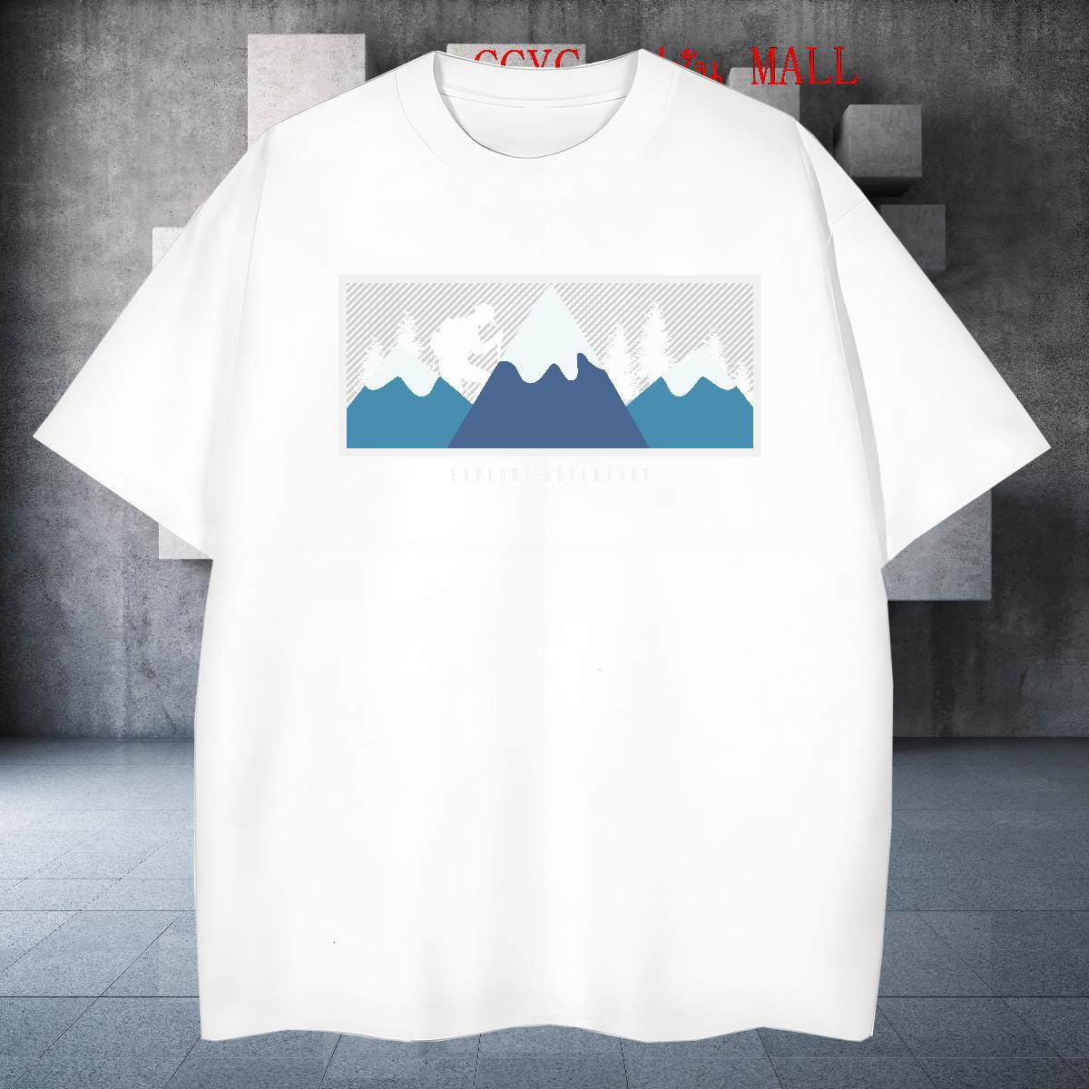 Soft Tshirt for Man Woman 100% Cotton 230g Outdoor mountains Anime Crew Neck Classic Casual Mens T Shirts Clothings
