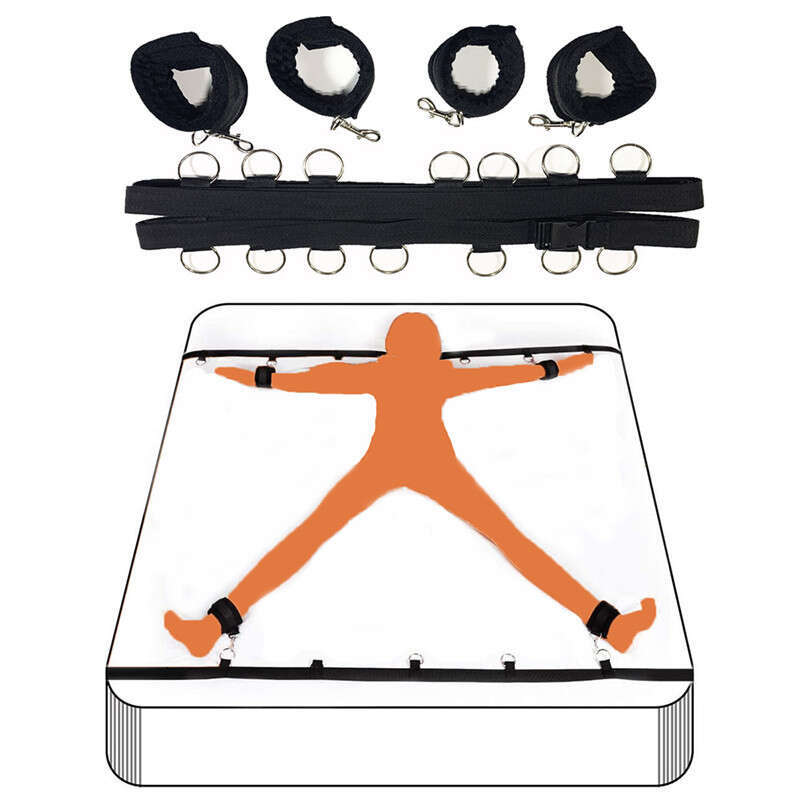 Good Quality BDSM Bedroom Sex Kit Straps Open Leg Bed Bondage Restraints For Couple