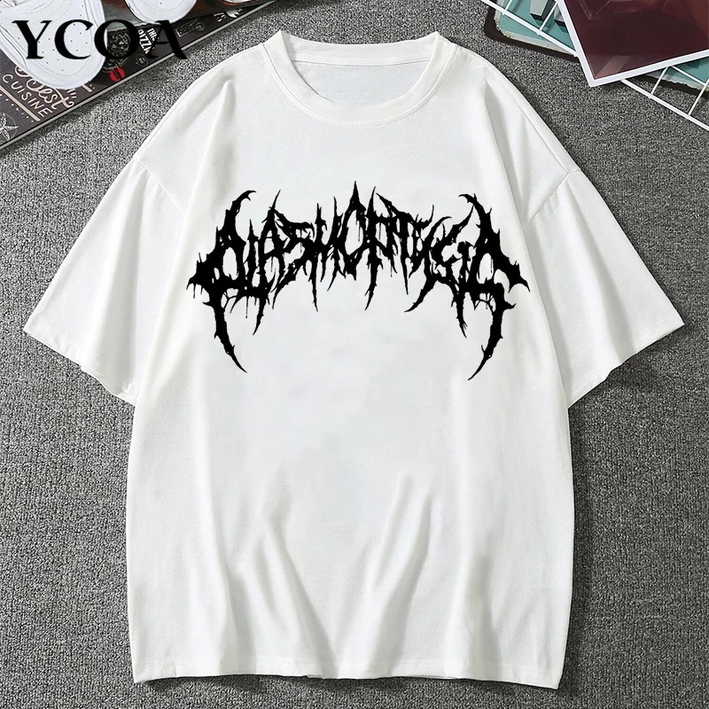 Men Tshirts Graphic Streetwear Hip Hop Goth Summer Y2K Print Harajuku Short Sleeve Cotton Tops Tees Oversized T-Shirt Clothing 240805