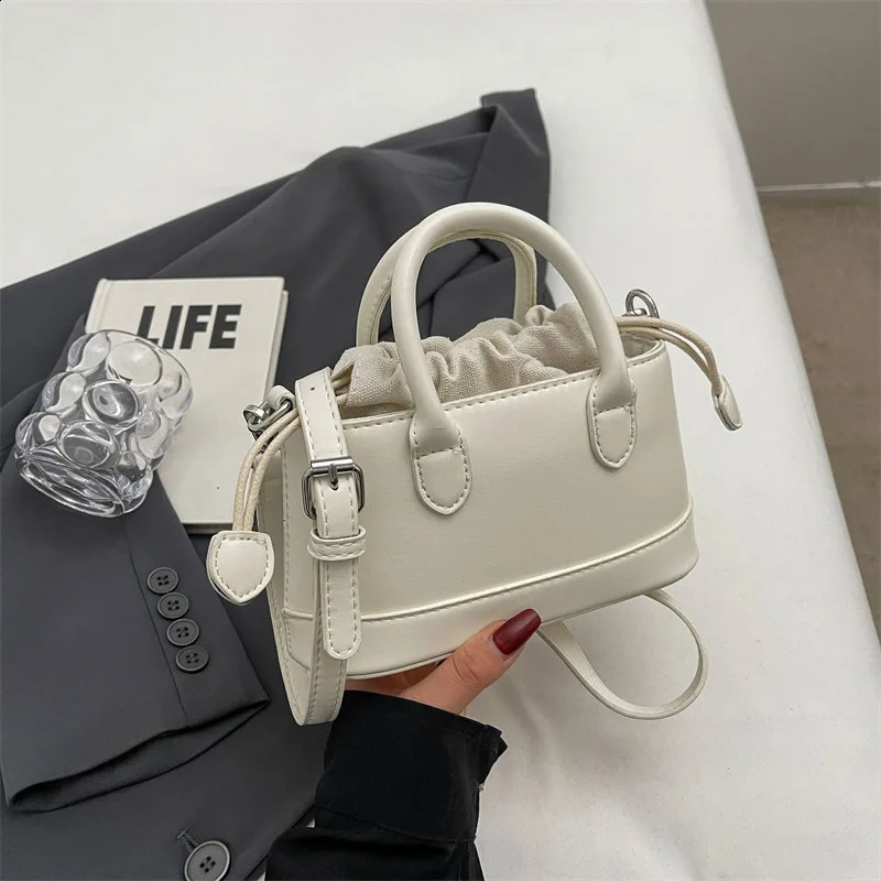 Fashion Bucket Womens Handbag 2024 Summer Simple Casual Shoulder Bag Korean Edition Cross Body Bag 240805
