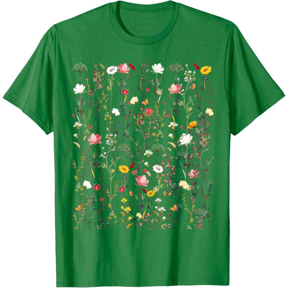 T shirt Mens Vintage Inspired Flower Botanical Graphic T-Shirt shirts tshirt graphic tee Casual tops summer clothes Short sleeve Free shipping