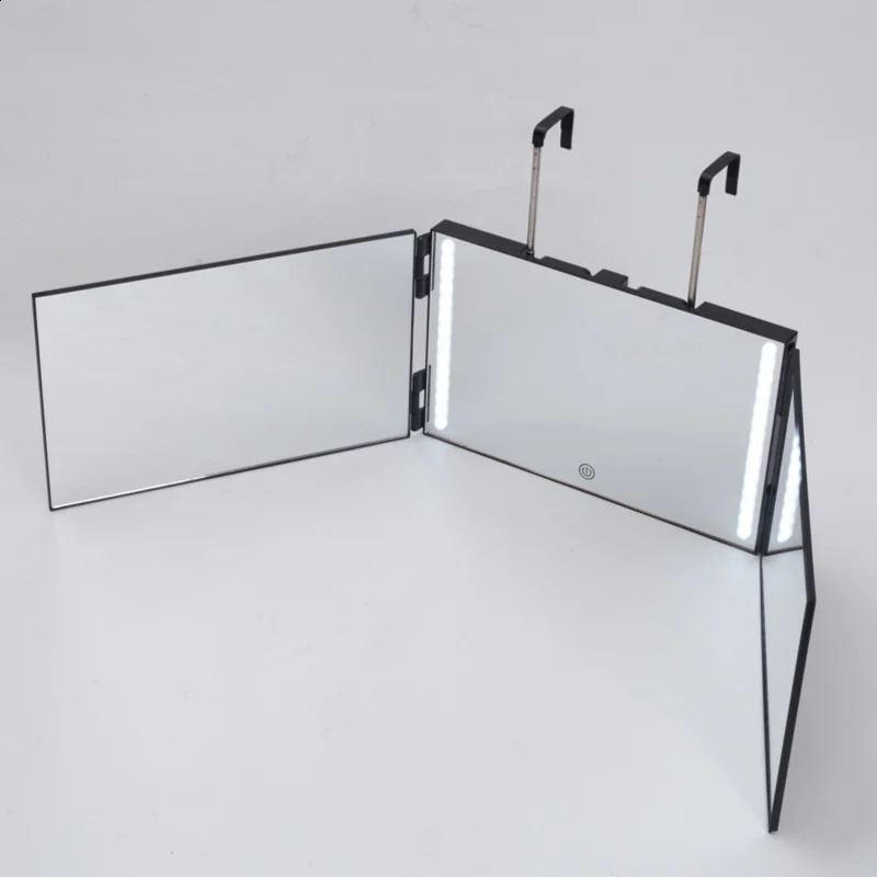 Scalable and adjustable three fold mirror self cutting makeup without DIY hair tool accessories 240729