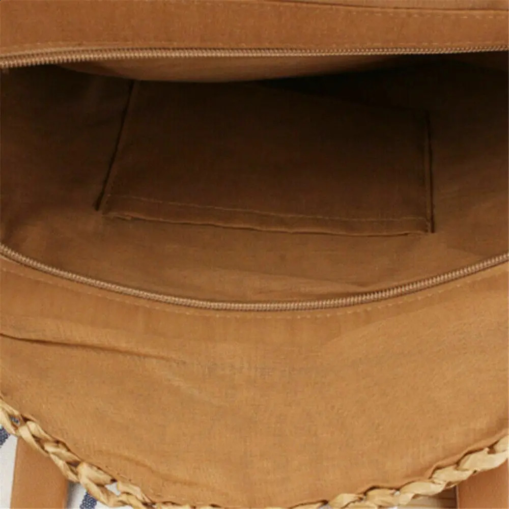 Summer Shoulder hot Straw Beach Bag for Women - Round Lattan Handbag