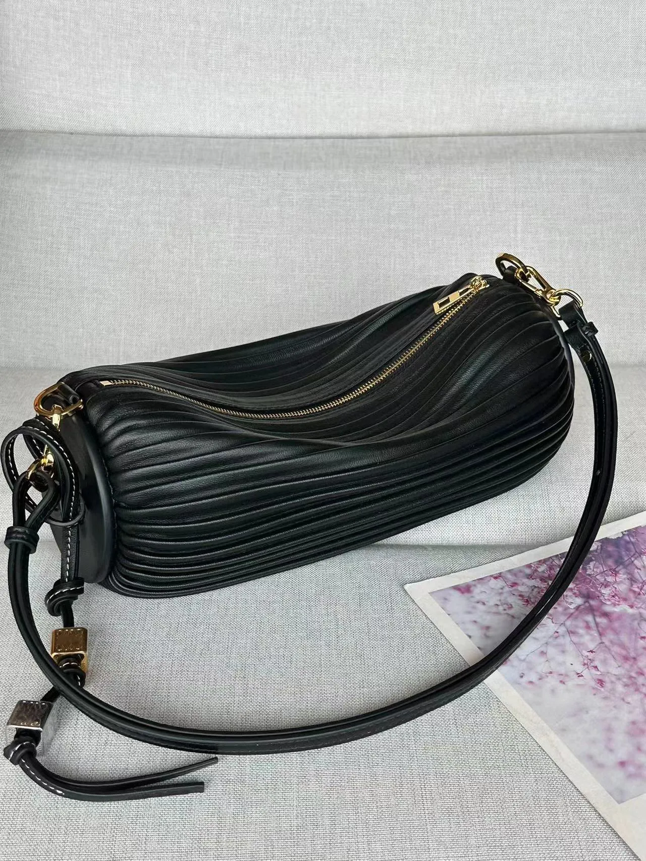 10A Mirrored Quality women bag pleated nappa bracelet pouch Shoulder Bag Designer bag Tote Bags Handmade real leather Handbag classic fashion Totes With box dust bag