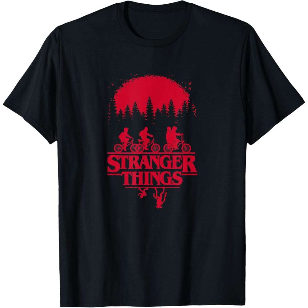 T shirt Mens Group Shot Bike Ride Upside Down Silhouette T-Shirt shirts tshirt graphic tee Casual tops summer clothes Short sleeve Free shipping