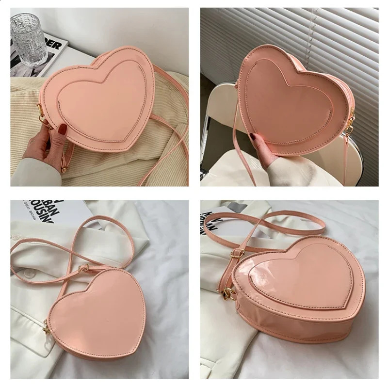 Crossbody Bags Purses Cute Peach Heart Trendy Fashion Simple Western Style for Women 240802