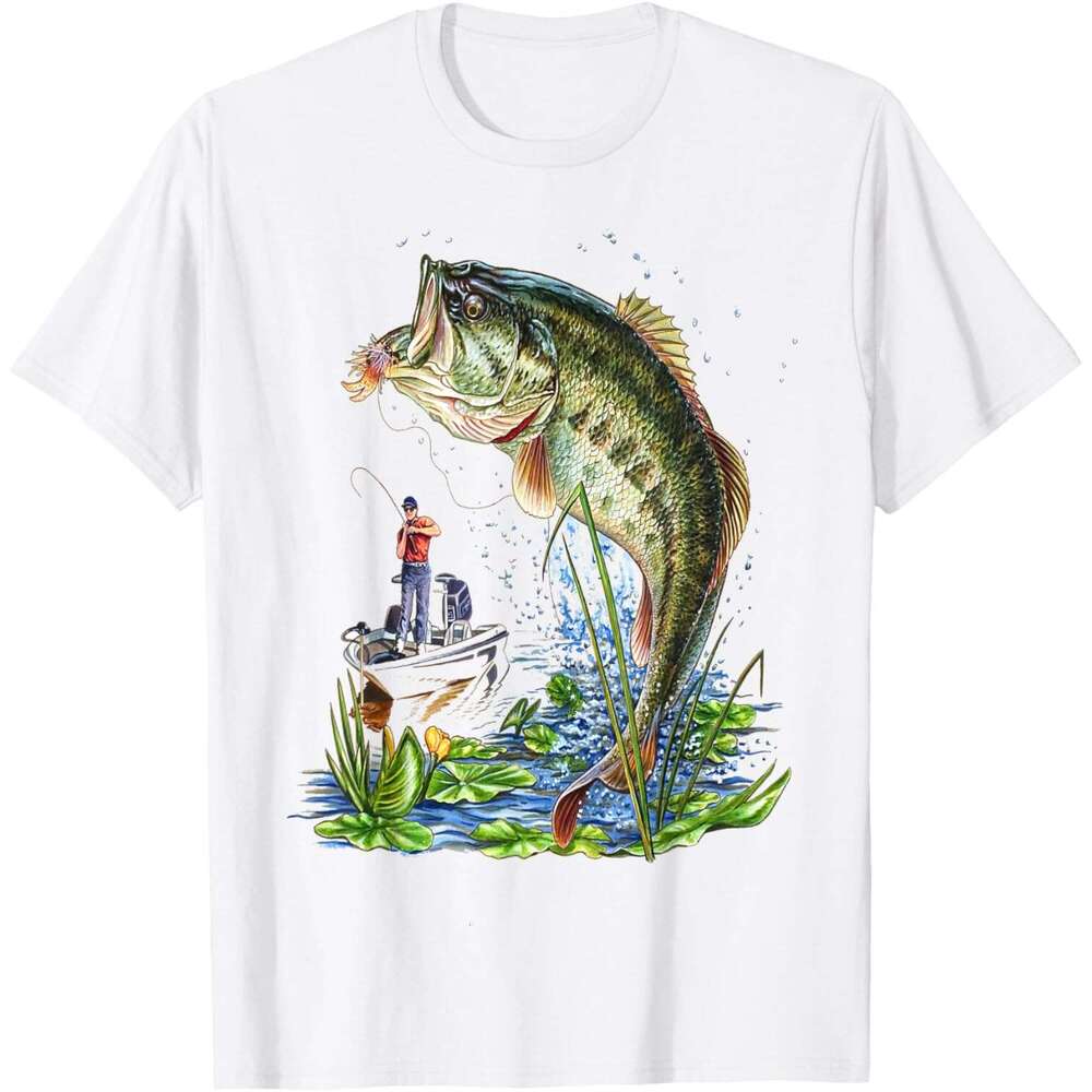 T shirt Mens Fishing Fish T-Shirt shirts tshirt graphic tee Casual tops summer clothes Short sleeve Free shipping