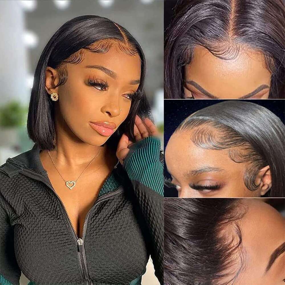 Short Bob Lace Front Human Hair Wig Straight 13X4 Frontal 4X4 Closure Cheap Wigs For Women Choice Cheap On Sale