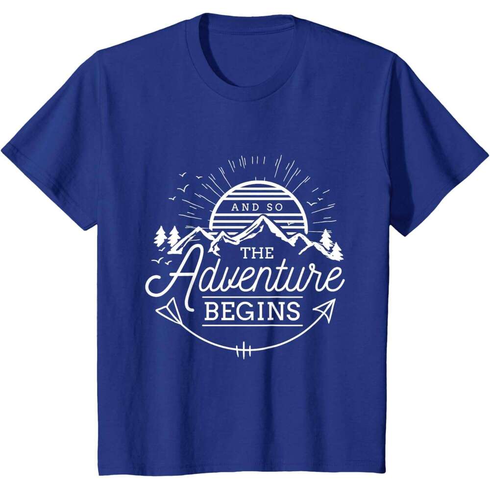 T shirt Mens And So The Begins Adventure Camping T-Shirt shirts tshirt graphic tee Casual tops summer clothes Short sleeve Free shipping