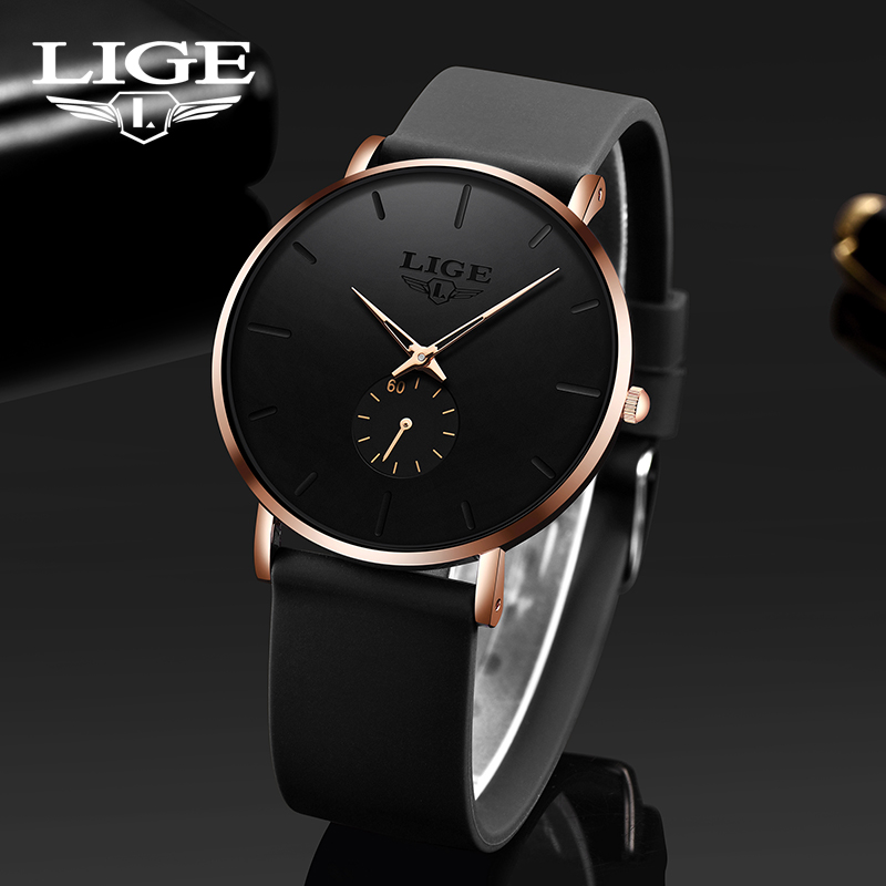 LIGE 2024 New Fashion Sports Mens Watches Top Brand Luxury Waterproof Simple Ultra-Thin Watch Men Quartz Clock