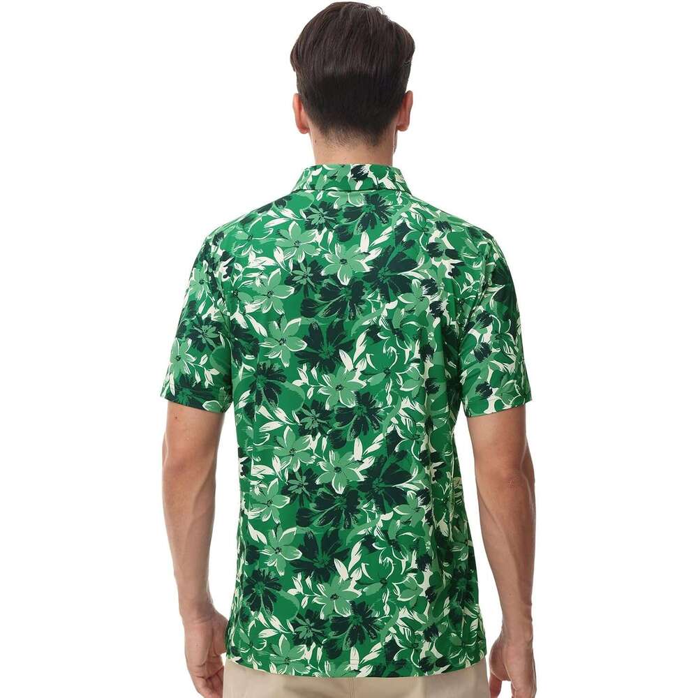 Fashion Mens Polo shirt Mens Performance Moisture Wicking Golf ShirtMens Business Casual Printed Short Sleeve Polos Casual tops summer clothes Short s