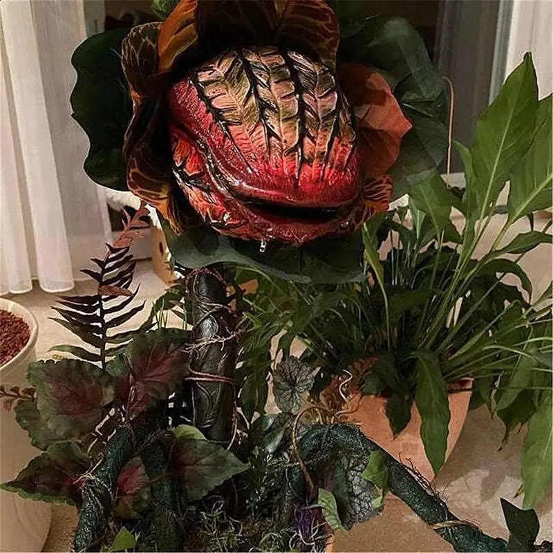 Halloween Resin Audrey II Piranha Plant Decoration Pop Movie Little Shop Of Horrors Statues Audrey II Figurine Garden Sculpture 240909