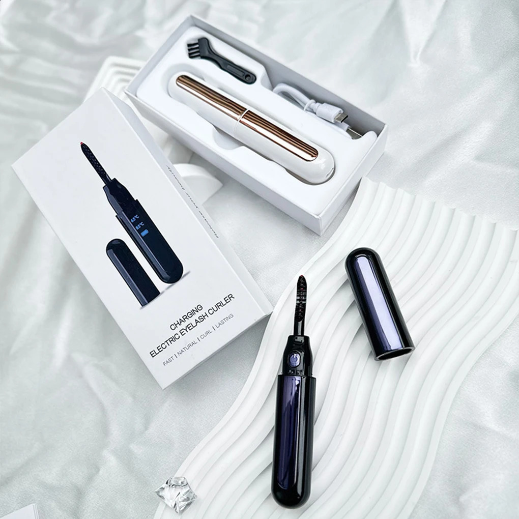 Easy to electrically heat eyelash curler rechargeable longlasting beauty 240729