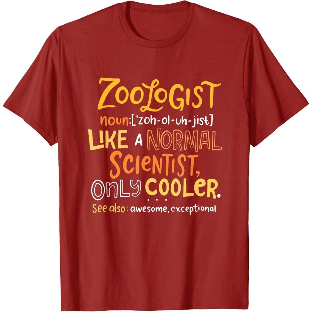 T shirt Mens Awesome Zoologist Definition Funny Zoology Science T-Shirt shirts tshirt graphic tee Casual tops summer clothes Short sleeve Free shippin