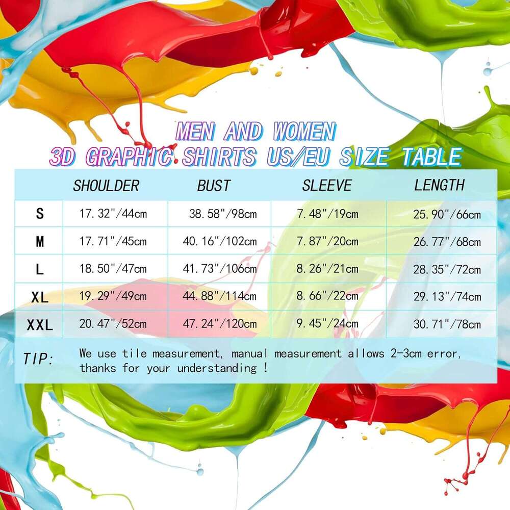 T shirt Mens Unisex T-Shirt for Men and Women 3D Graphic Tee Adult Novelty Shirt shirts tshirt graphic tee Casual tops summer clothes Short sleeve Fre