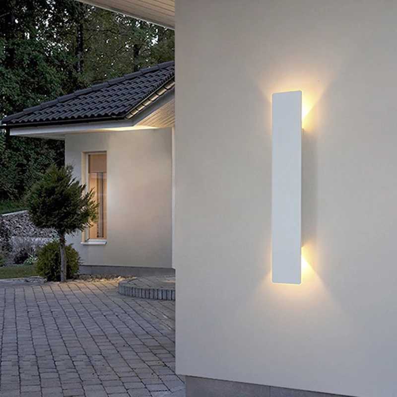 Waterproof LED Strip Aluminum Wall Lamp Outdoor Lighting Fixtures Bedroom Lights Black 6W 18WM240731