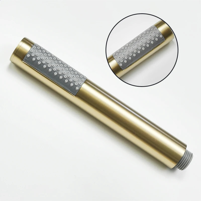 Brushed Gold Hand Held Shower Head Bathroom Gold Finished Brass or Stainless Steel Rain Shower Spray Bath Handheld Shower Heads 240805