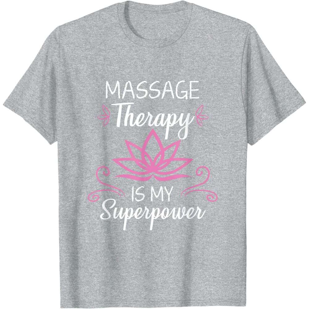 T shirt Mens Therapy Is My Superpower Massage Therapist Gift T-Shirt shirts tshirt graphic tee Casual tops summer clothes Short sleeve Free shipping