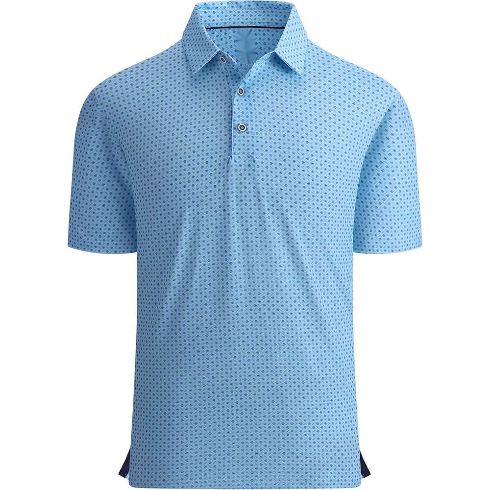 Mens Polo shirt Golf Shirt Moisture Wicking Print Performance for Men Polos shirts tshirt Casual tops summer clothes Short sleeve