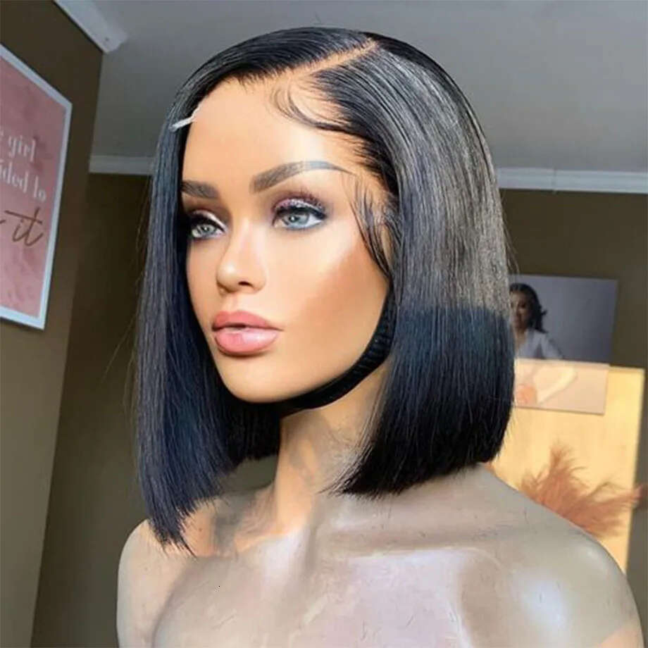 Short Bob Lace Front Human Hair Wig Straight 13X4 Frontal 4X4 Closure Wigs For Women Choice Cheap On Sale