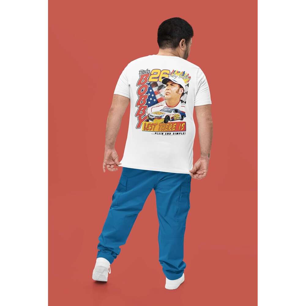T shirt Mens Talladega Nights Ricky Bobby Best There Is White Short Sleeve shirts tshirt graphic tee Casual tops summer clothes Short sleeve
