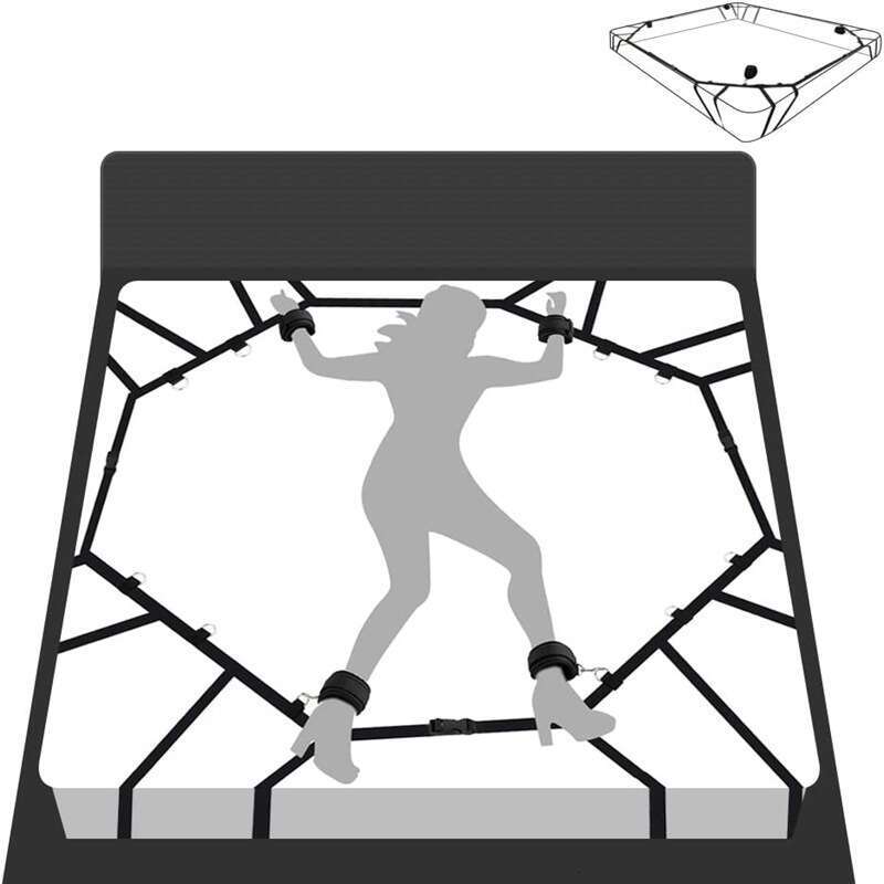 Couple Sex Toys Bed Set Adjustable Strap Sex Bondage Bdsm Kit Bed Tie Restraints