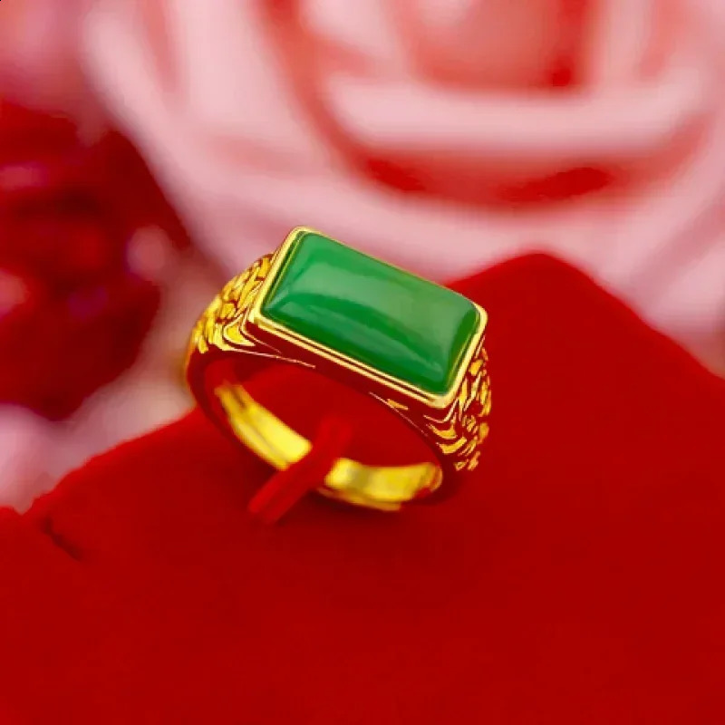 Pure 999 real gold ring full of stars 18K couple models for men and women about 5 grams dragon and phoenix agate gold ring 240905