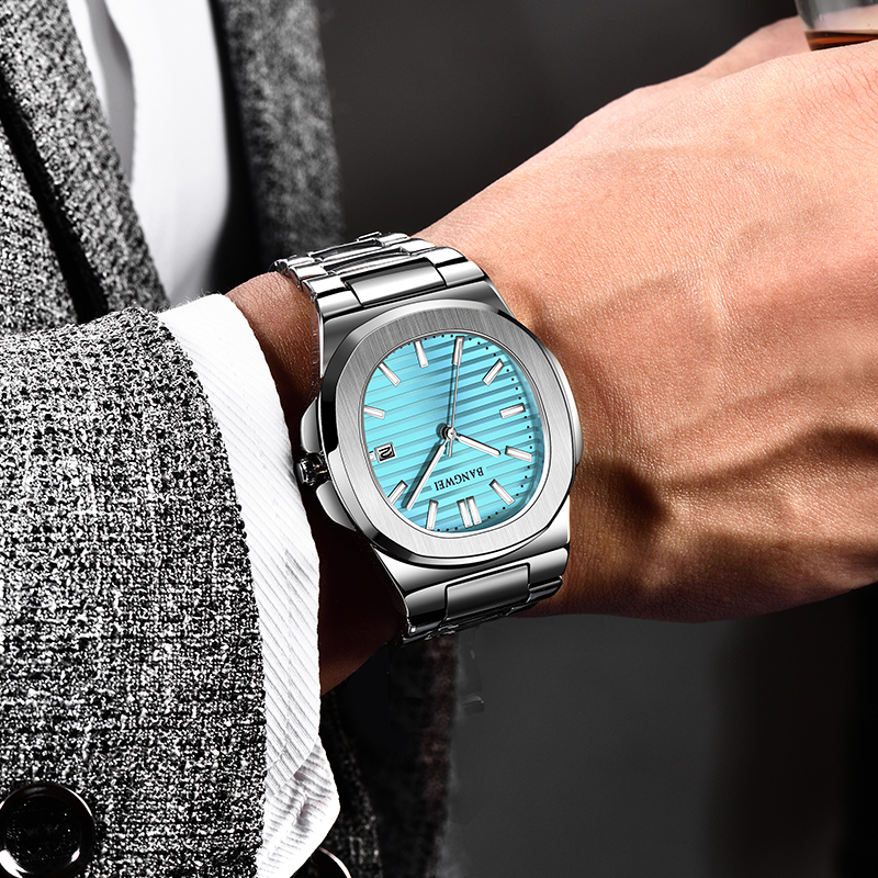 2024 LIGE New Men Watch Business Luxury Waterproof Male Clock Luminous Date Stainless Steel Square Quartz Men Watch reloj hombre