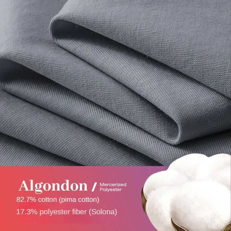 Men's T-Shirts Pima Mercerized Cotton Tshirt Men Short Sleeve Tagless Midweight Round Neck Tops Tees Basic White Plain T Shirt Fitness Brand z240