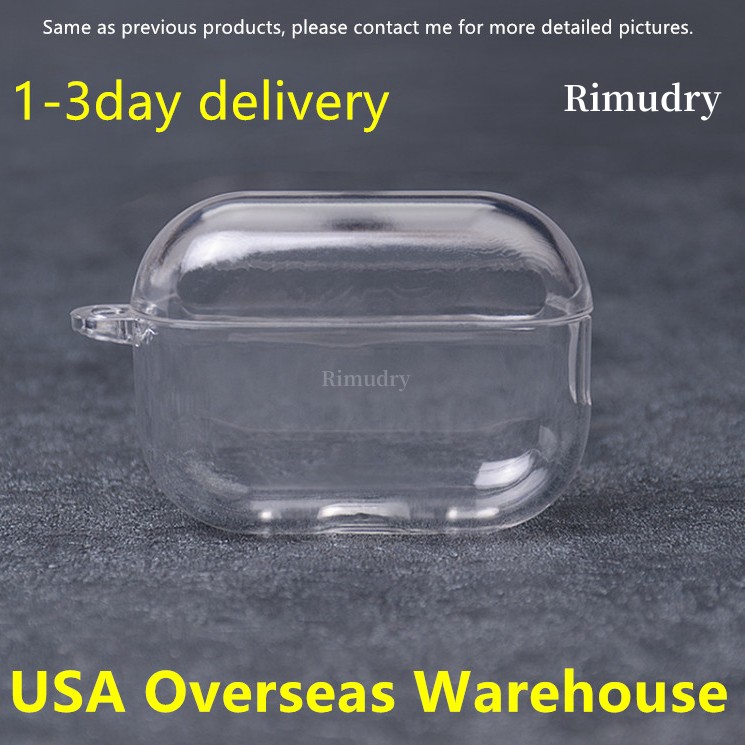 For air pro 2 2nd generation 3 pros max Headphone Accessories Solid TPU Silicone Protective Earphone Cover Wireless Charging Rimudry Case USA Stock