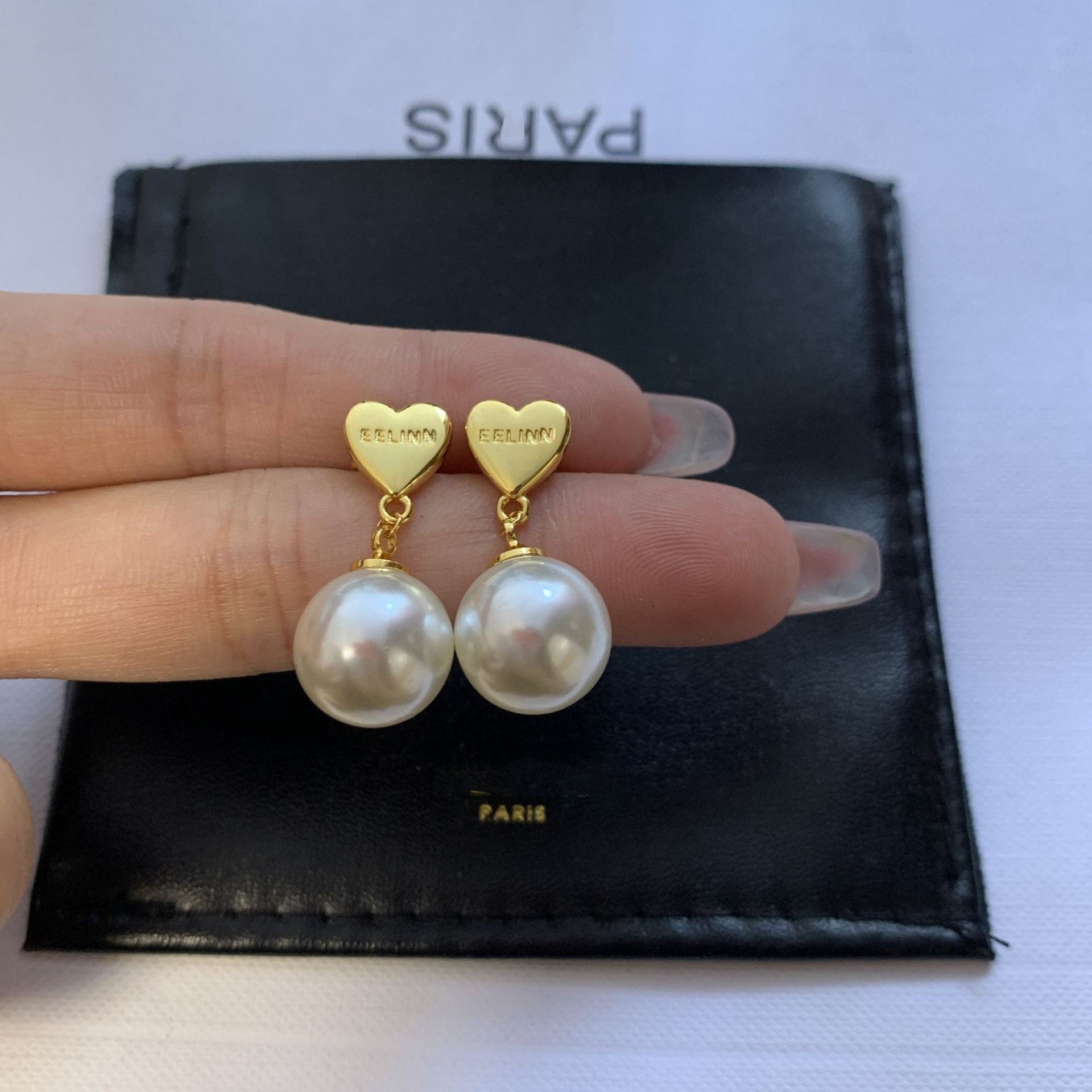Heart Earrings Gold Designer Earrings For Women 18K Gold Plated with Fashion Letters Stud For Girls With Gift Box