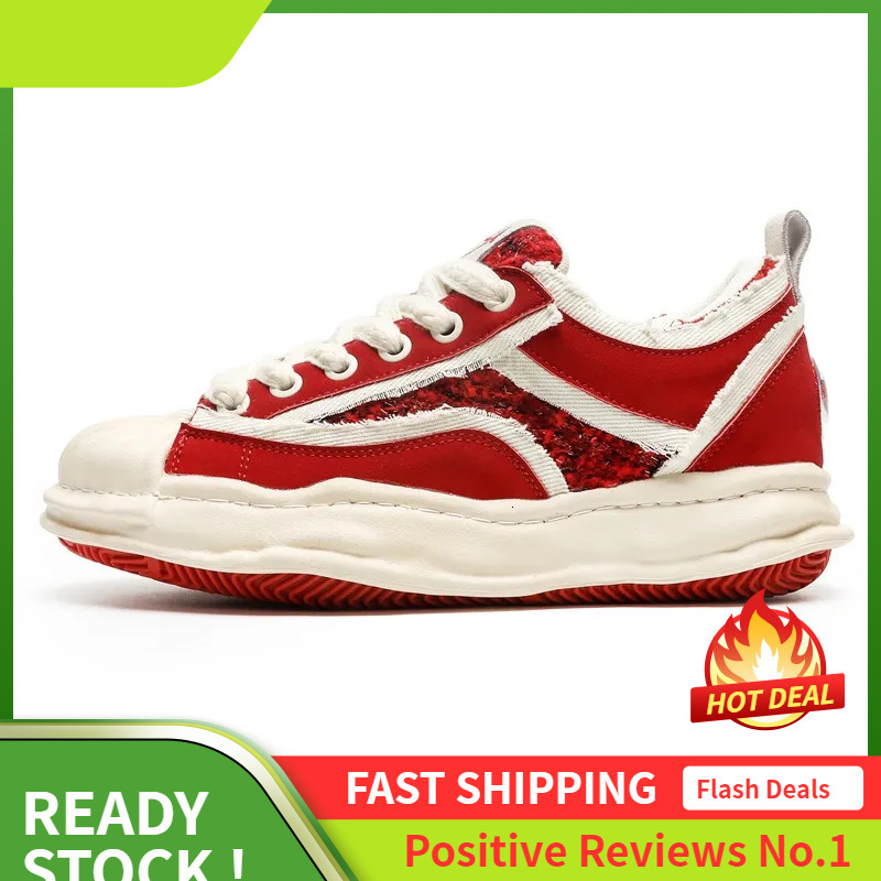 Ddmyoutdoor Red NEW Street Bread Thick Soled Igh Rise Board Men And Women S Same Style Couple Fashion Shoes Outdoor Ame Tyle Hoes