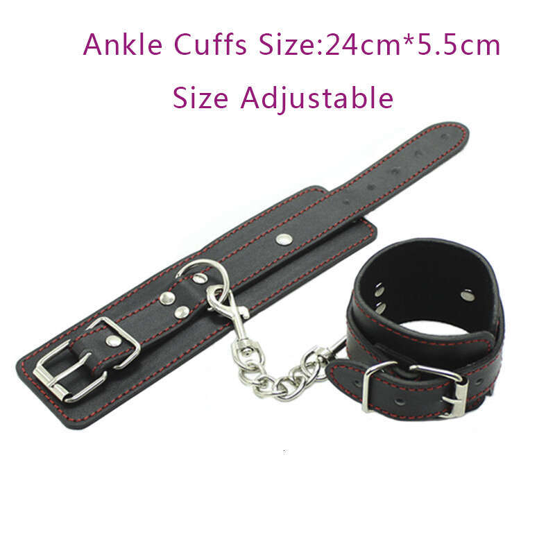BDSM Leather Bed Bondage Erotic Set Handcuffs Nipple Clamps Whip Couple Roleplay Slave Restraint Kit