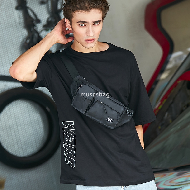 Fashionable waist pack crossbody bag Male camo chest bag casual single shoulder bag outdoor sports bag Dead fly bag mobile phone bag crossbody bag
