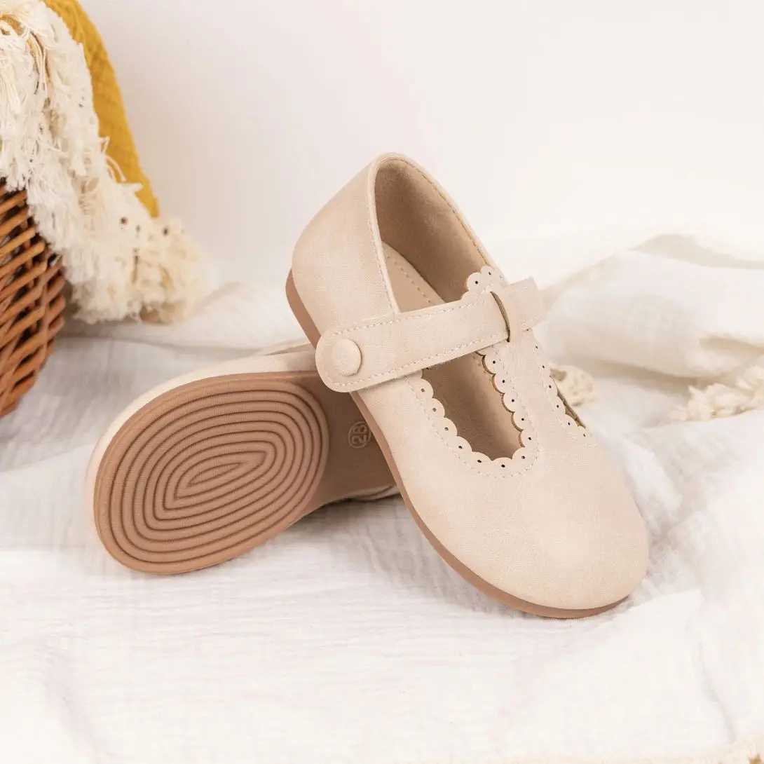 Sandals KIDSUN Toddler Little Girl Mary Jane Dress Shoes Ballet Flats for Kids Girl Party School Shoes Bowknot Princess Shoes H240805