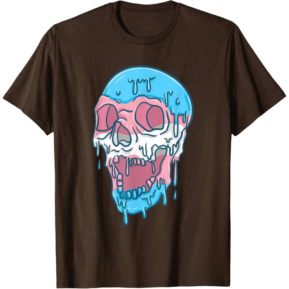 25ss T shirt Mens Dripping Trans Pride Skull Transgender T-Shirt shirts tshirt graphic tee Casual tops summer clothes Short sleeve Free shipping