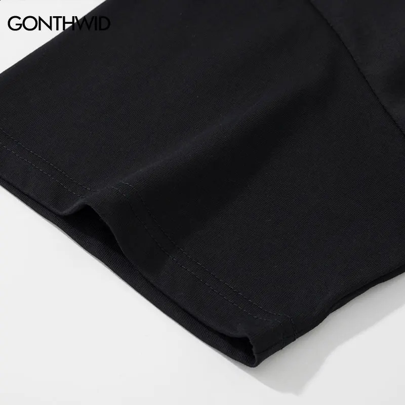 Men Streetwear Tshirt Letter Star Aesthetic Graphic T-Shirt Oversized Black Casual T Shirt Harajuku Hip Hop Tops Tee Cotton 240805