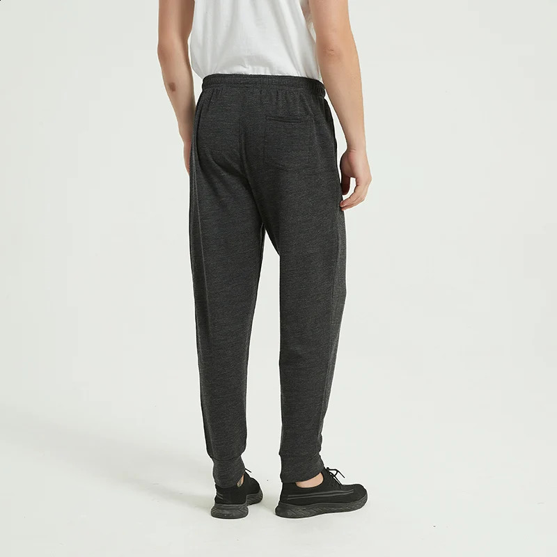 Merino Wool Mens sweatpants Woolly Clothing 300gsm terry thermal ing Breathable Anti-Odor 240805