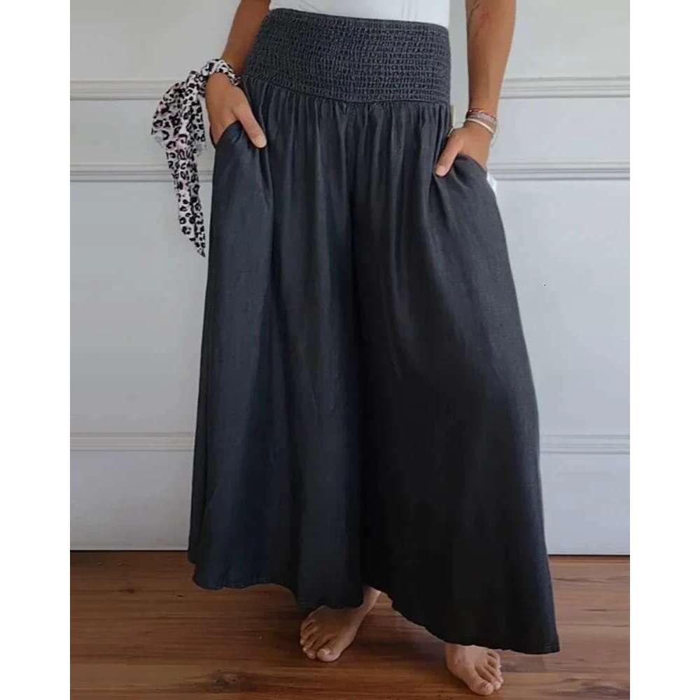 2024 New Womens Fashion Casual Hug Leg Elastic Belt Wide Pants College Style Harlan Sweatpants Straight Tube Jeans for Pregnant Women Half Pants for M