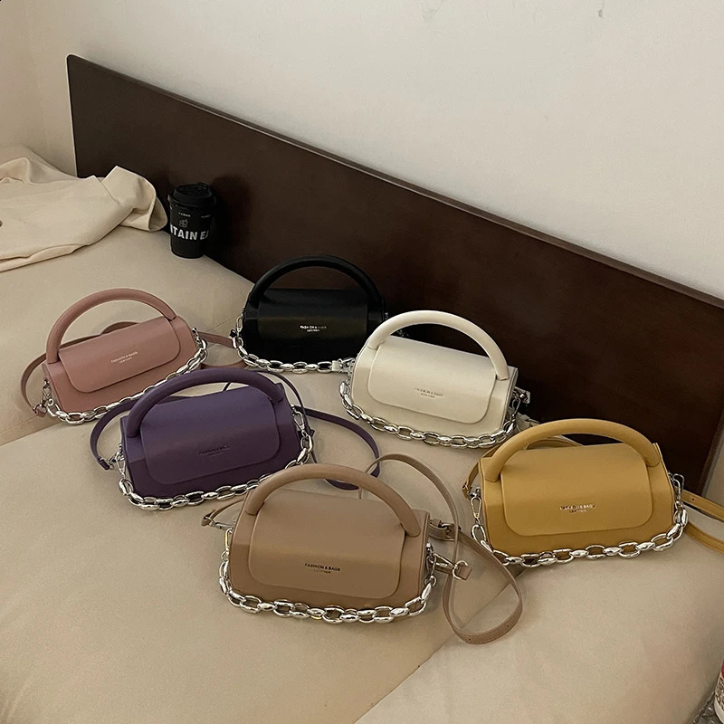 Pu Solid Thread Fashion TopHandle Bags Flap Buckle High Quality Shoulder Crossbody Bag for Women Bolsa 240802