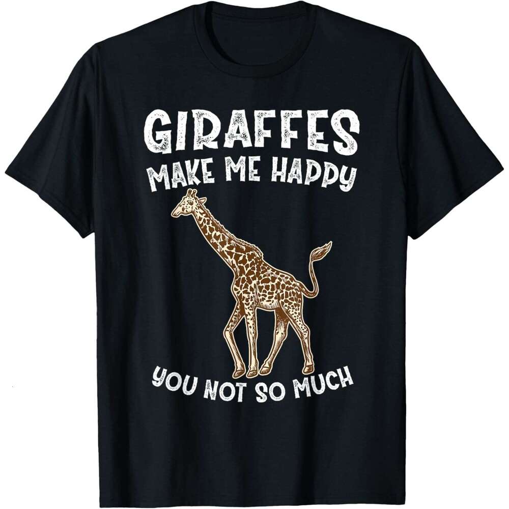 T shirt Mens Giraffes Make Me Happy You Not So Much T-Shirt shirts tshirt graphic tee Casual tops summer clothes Short sleeve Free shipping
